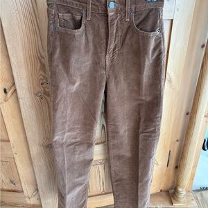 Veronica Beard Brown Women Jeans crosbie wide straight leg crop